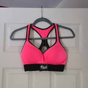 Pink sports bra